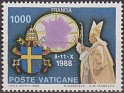 Vatican City State - 1989 - Characters - 1000 L - Multicolor - Vatican, Pope - Scott 848 - Papal Travels in France - 0